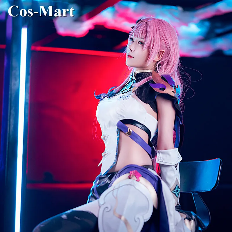 

Cos-Mart Game Honkai Impact 3 Elysia Косплей Костюм Элегантная боевая форма Платье Женская одежда для ролевых игр S-XL