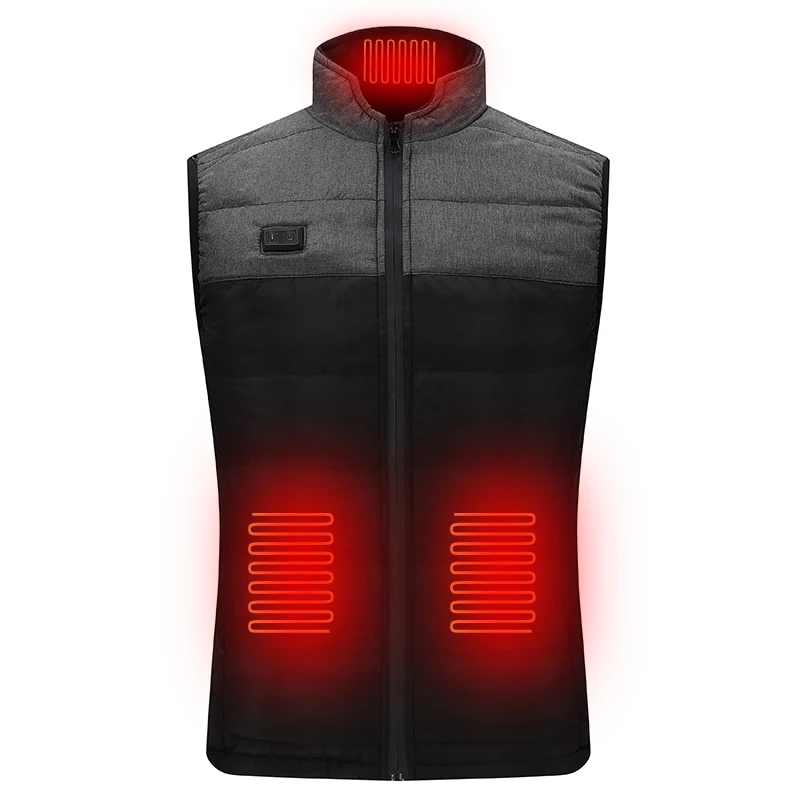 New USB Thermal Vest Cotton  Slim Fit  9 Areas Self Heating Techwear for Men