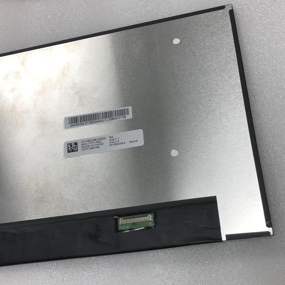 Imagem -05 - Polegada Ips Portátil Painel de Tela Lcd 1920*1080 Edp 40 Pinos 72 Ntsc 100 Srgb com Tela de Toque Lcd R133nwf4 r4 dp n 095y68 13.3