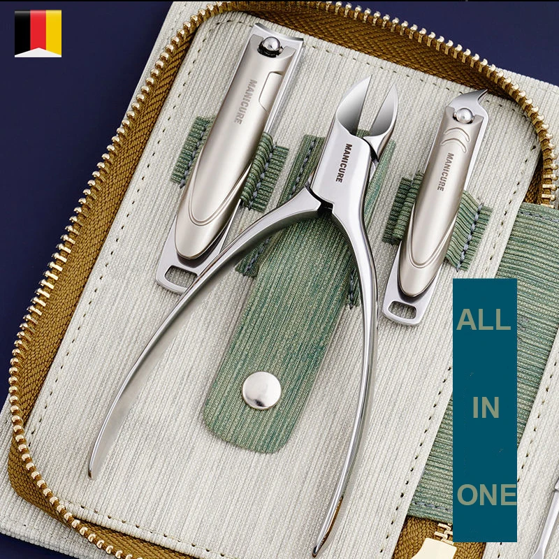 Manicure Set Pedicure Sets Nail Clipper Stainless Steel Professional Nail Cutter Tools with Travel Case Kit Christamas Gift