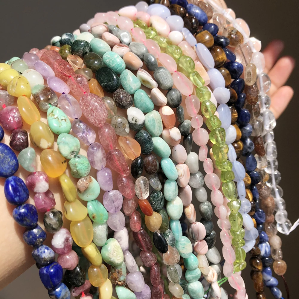5-7mm Natural Irregular Amazonite Crystal Quartzs Apatite Stone Beads Loose Bead For Jewelry Making Diy Bracelet Accessories