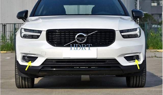 Volvo xc40 2018 2019 2020用フロントフォグライト,2ピース,カーアクセサリー,フレーム,ステッカー,ビブカバー -  AliExpress