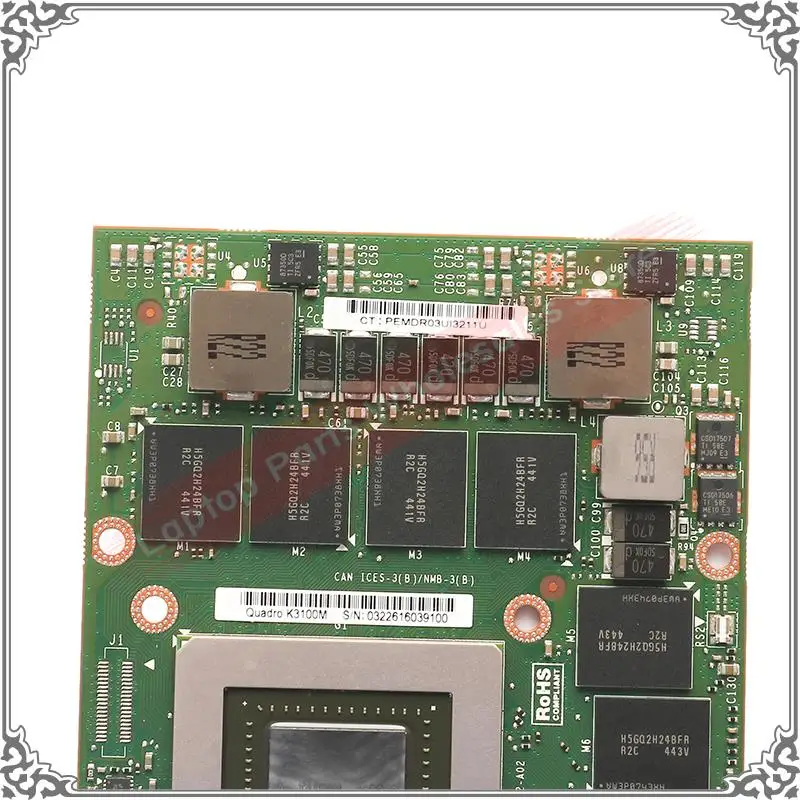 Original K3100M K3100 4G N15E-Q1-A2 Video Card For DELL M6700 M6800 M6600 For HP 8740W 8760W Display Graphic Card