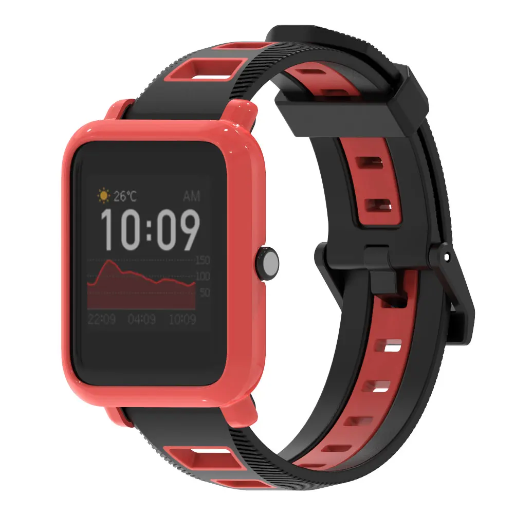 شريط للرسغ ل Huami Amazfit بيب S سوار حزام (استيك) ساعة حامي معصمه ل Amazfit بيب S حالة وقائية ل بيب S لايت