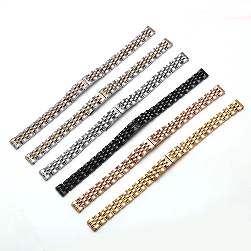 PEIYI Replacement strap for AR1684 AR1688 AR1762 Stainless steel watchband female's fine steel watch chain 10mm