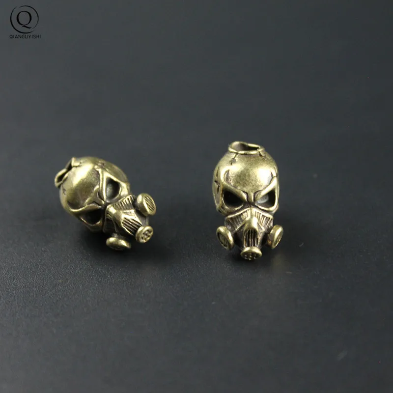 Латунная-биохимическая-газовая-маска-нож-с-головой-черепа-бусина-шнурок-подвеска-diy-браслет-брелок-аксессуары-зонт-веревка-бисер-подвеска