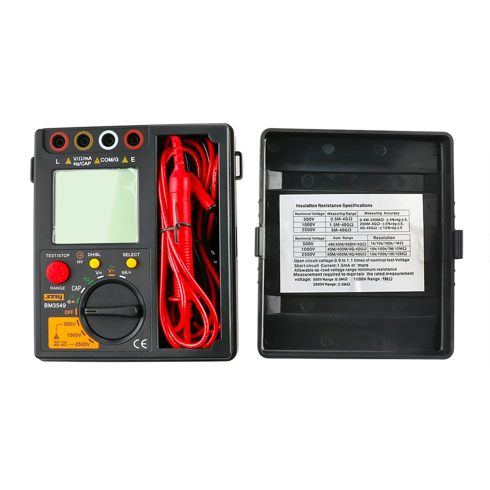 BM3549 Digital insulation resistance test multimeter 500V 1000V 2500V megohmeter