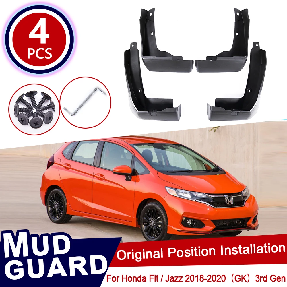 

for Honda Fit Jazz GK 2018 2019 2020 Mudflaps Mud Flaps Flap Splash Guards Mudguards Car Auto Fender Front Rear 3rd 3 Gen