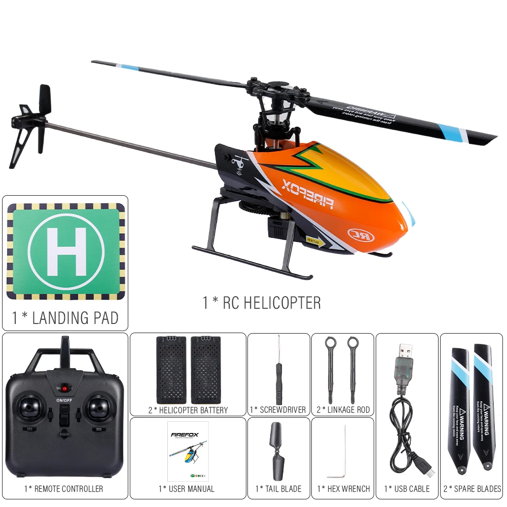 FIREFOX C129 4CH 6-axis Gyro Mini RC Helicopter Toys Gift for