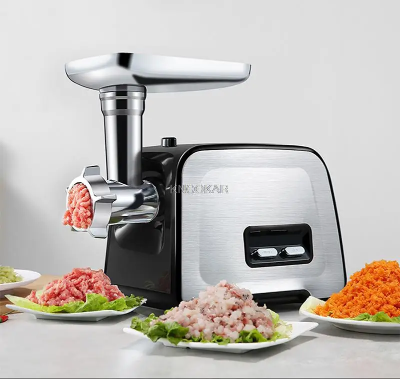 المنزلية بنسبة اللحوم المفرمة ماكينة تعبئة النقانق متعددة الوظائف اللحوم المفرمة الفولاذ المقاوم للصدأ 220V