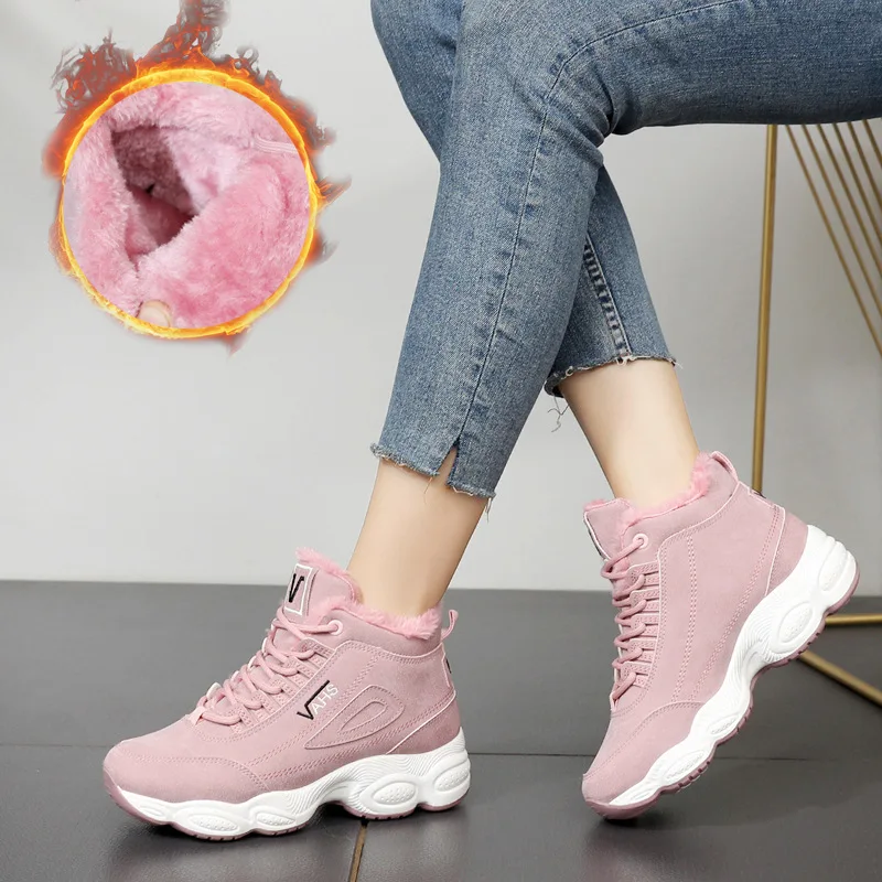 Casual Shoes Women\'s Winter Sneakers Vulcanize Shoes For Women Warm Comfortable Outdoor Sneakers Zapatillas Mujer Leisure Shoes