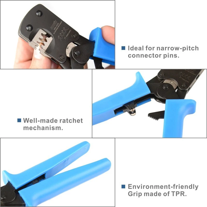 IWISS IWS-3220 Ratsche Crimpen Zange Hand Crimper Tools für Schmale-pitch Stecker Pins Crimp Palette 0,03-0,5 mm² (AWG: 32-20) – Detail 10