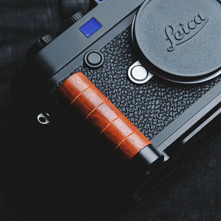 Wood Hand Grip Quick Release L Plate Bracket For Leica M10