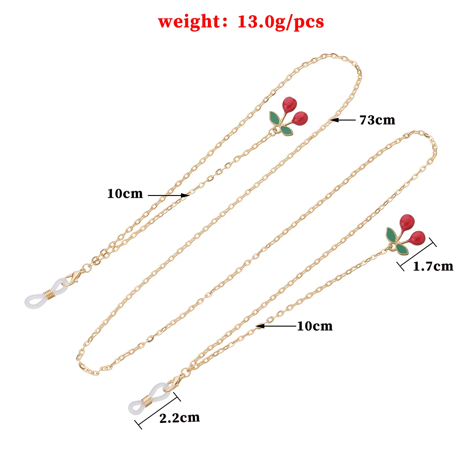 Fashion Glasses Chain for Women Anti-Lost Mask Chain Lovely Cherry Sunglasses Cord Retainer Holder Eyewear Chain Lanyard Jewelry