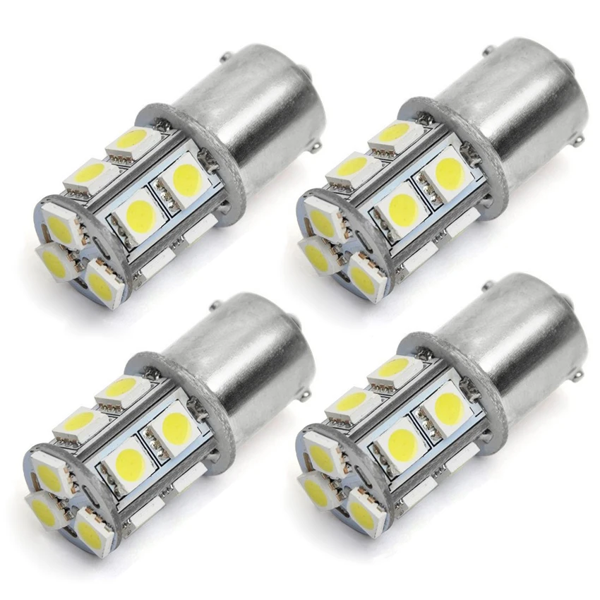 

4PCS 11566 1157 Reverse Bulbs Auto Brake Lamps Running Light 5050 13SMD Turn Signals R10W BA15S 1156 P21w