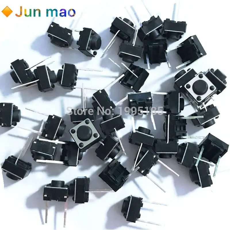 100PCS Tactile Push Button Switch 6x6x5mm 6*6*5 mm 2p Micro Switch Key Switch Tactile Push Button Switches 6x6x5 mm