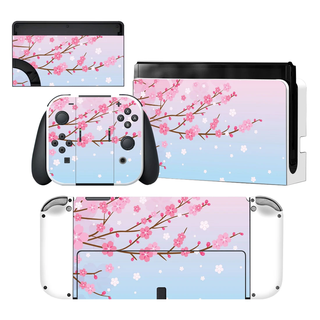 Sakura Cherry Blossom Nintendoswitch Skin Cover Sticker Decal for Nintendo Switch OLED Console Joy-con Controller Dock Vinyl