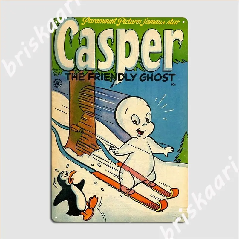 Casper The Friendly Ghost Metal Plaque Poster Mural Painting Club Home Printing Bar Cave Tin Sign Poster