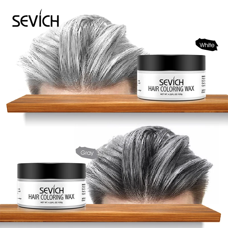 Sevich tinte temporal para el cabello, tinte de cera para el cabello, tinte para el cabello de una sola vez, crema de Color plateado, tinte para el cabello gris abuela, estilo Punk