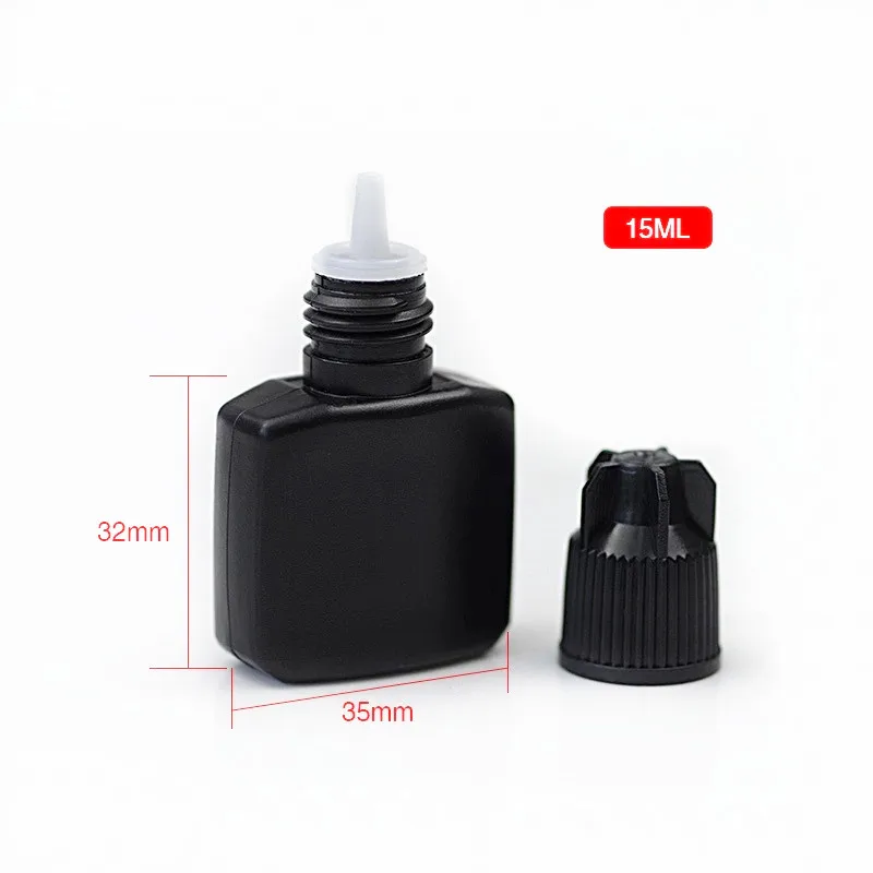 10pcs 5ml/15ml Black Eyelashes Glue Empty Bottle Grafting Eyelash Glue Water Bottle Replace Bottle Glue Container Cosmetics Tool