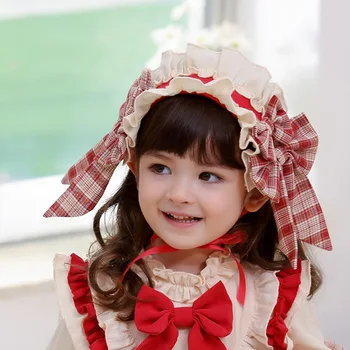 Moda Baby Girl Kawaii akcesoria Lolita do włosów opaski dla dziewczynek Patchwork Party Hairband na kokardka dziewczęca opaska elastyczna