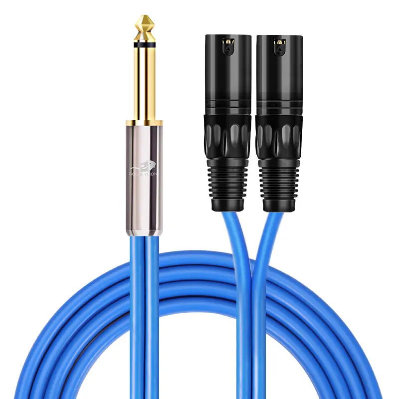 

Premium Audio Cable MONO 6.35mm to 2*XLR 3 Pin for Guitar Sound Mixer 1/4" TS Jack to Dual Regular XLR OFC Cable 1M 2M 3M 5M 8M