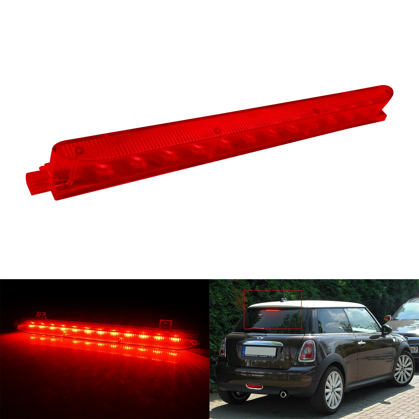 ANGRONG 1X Red Rear High Level 3rd LED Brake Stop Light For Mini Cooper R56 Countryman R60