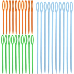 30PCS Colorful Large Eye Plastic Sewing Needles 3 Sizes Yarn Weaving Needles Safety Learning Needles DIY Crafts Knitting Needles