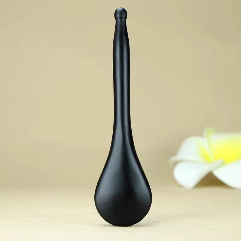 Acupuncture Pen Face Care Spoon Gua Sha Tool Crystal China Bian Shi Stone Mineral Skin Health Massager Head Body Massage Scraper