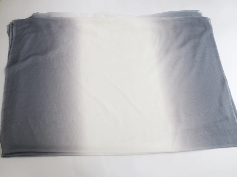 Ombre Chiffon 58'' breit nach Meter 30D Farbverlauf Chiffon transparenter Stoff Tanzschal Hochzeitsdekorationen transparent – Detail 7
