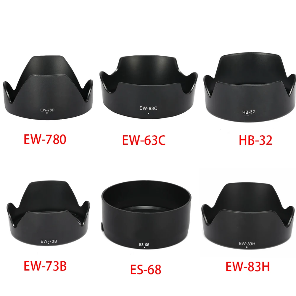 EW-73B ES-68 EW-83H HB-32 EW-63C EW-78D Camera Lens Hood For Canon Nikon Lens Camera Accessories