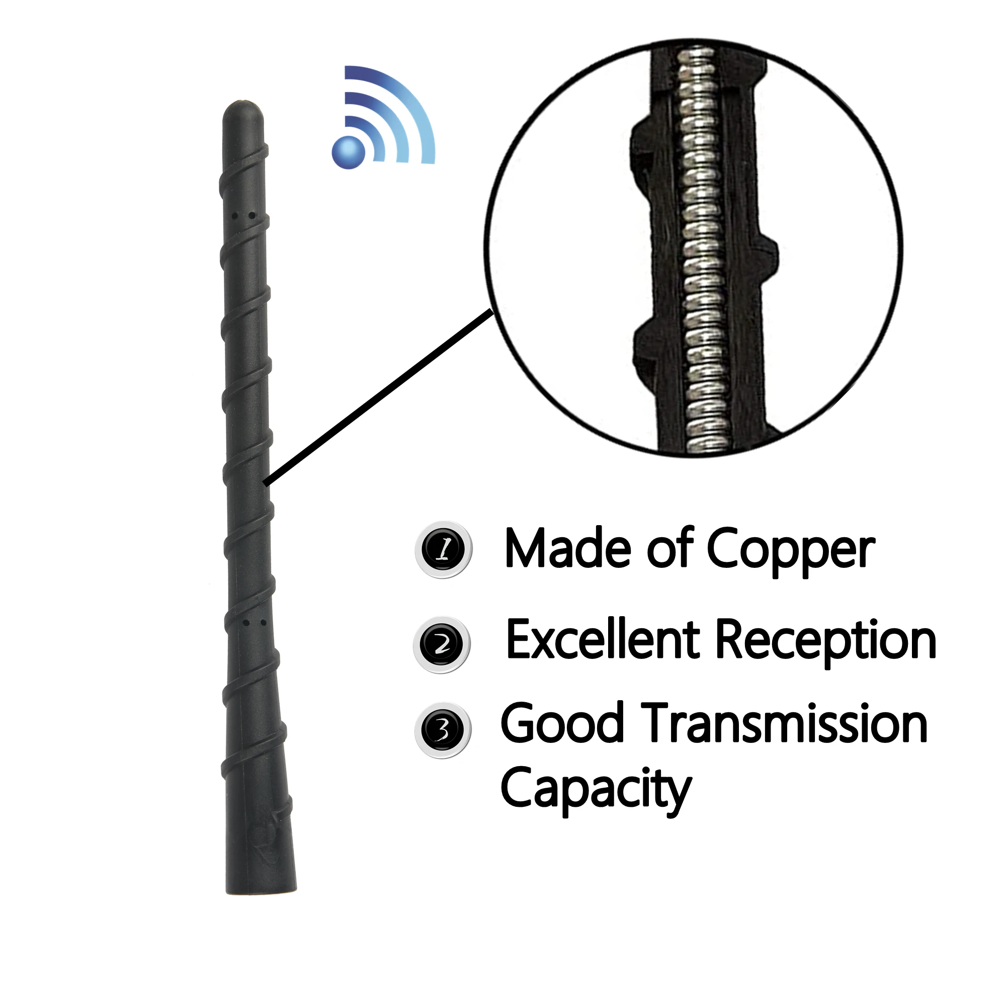 Ramble Radio Antenna Compatible with Nissan X-trail x trail T30 T31 T32 Antenna Safe Copper Antenna Replacement Flexible Aerial