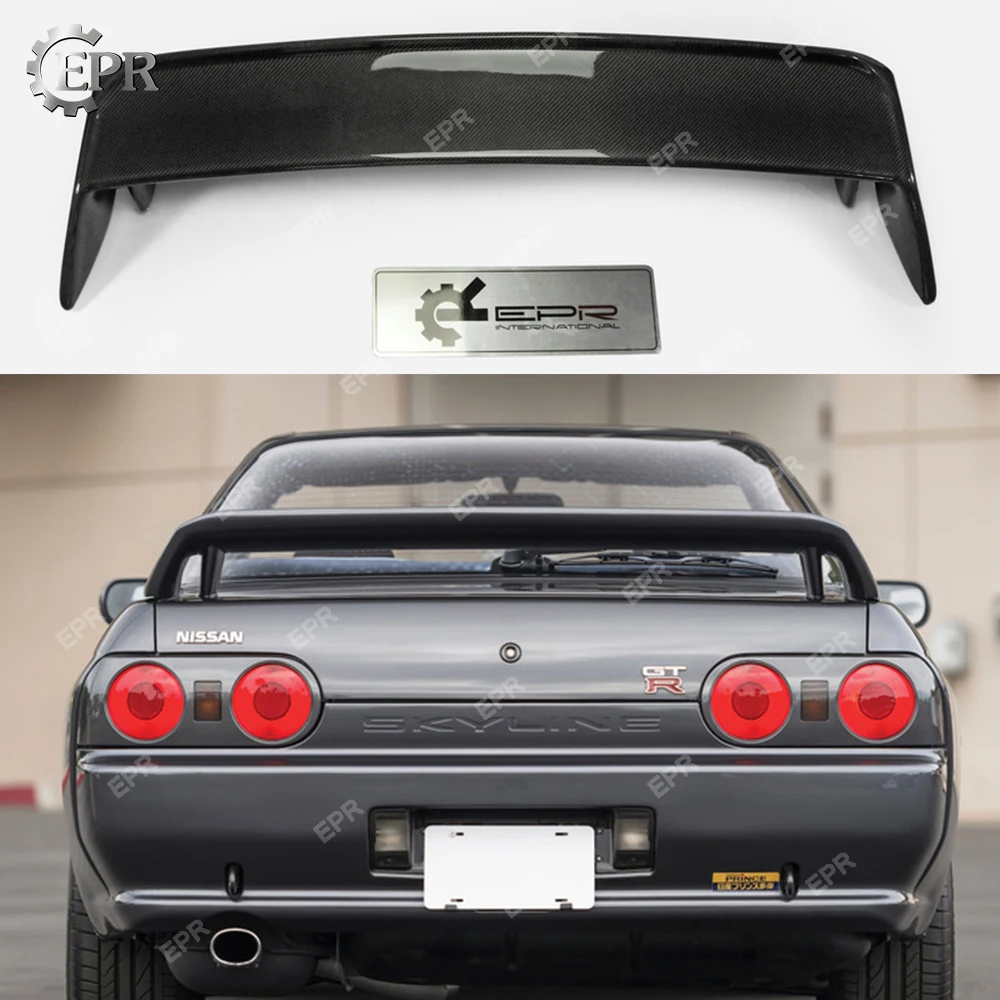 

For Nissan R32 Skyline GTR OE Style Carbon Fiber Glossy Finished Rear Spoiler Wing Racing Exterior kits EPR Car Accessories