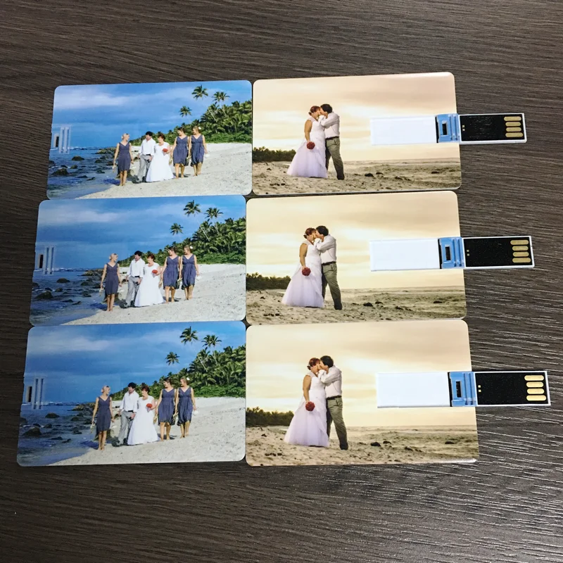 50ชิ้น/ล็อตBank Usb Flash Personlizeบัตรเครดิตไดรฟ์ปากกา8Gb 16Gb USB 2.0แฟลชไดรฟ์งานแต่งงานการถ่ายภาพของขวัญUsb Stick