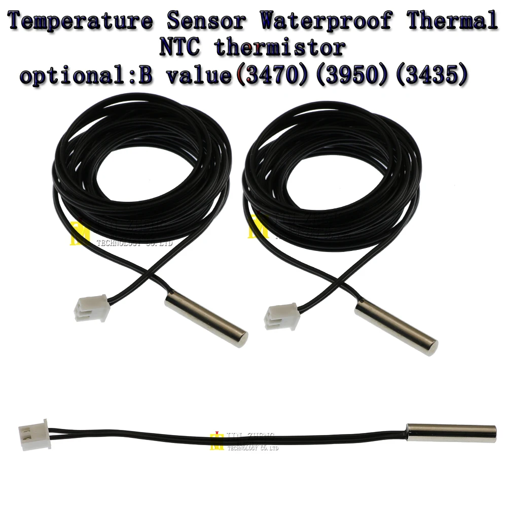 1 قطعة NTC الثرمستور 50 سنتيمتر B3950 3470 3435 1% 5K 10K 15K 20K 50K 100K مقاوم للماء مستشعر درجة الحرارة الرقمي التحقيق كابل حراري #3
