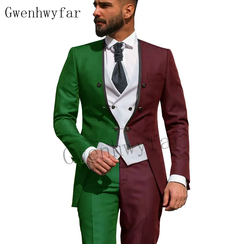 

Gwenhwyfar New Costume Slim Fit Men Suits Slim Fit Business Suits Groom Tuxedos For Formal Wedding Suit Jacket Pant Vest