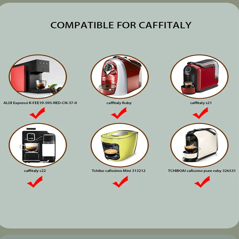 10PCSHigh Quality Reusable Coffee Filter Capsules for Caffitaly Refillable Plastic Coffee Pods  Fit for Caffitaly Refill Capsule