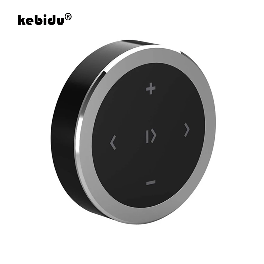 kebidu Car Motorcycle Steering Wheel Music Play Remote Control Wireless Bluetooth Media Button for iOS/Android Phone