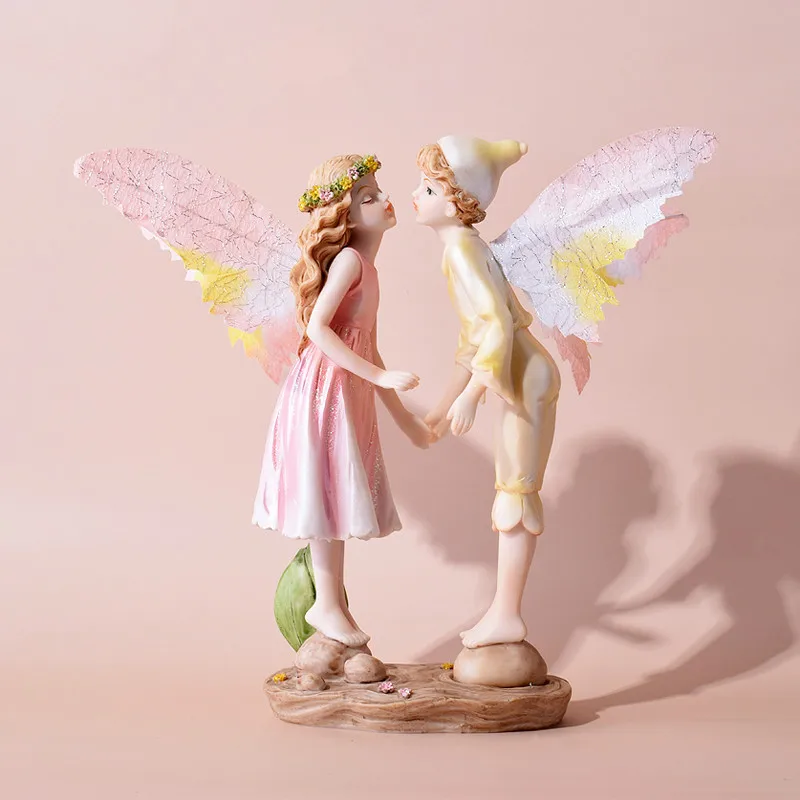 

Creative Moon Fairy Angel Resin Crafts, Couple's Home Decoration, Cute Birthday Gift, Living Room, Bedroom, Home Accessories