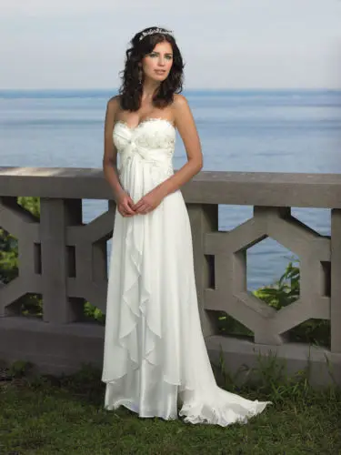 jurk Ivory A-line Sweetheart Lace up sexy sweetheart vestido de noiva Chiffon Beach bridal party gown Bespoke Wedding Dresses