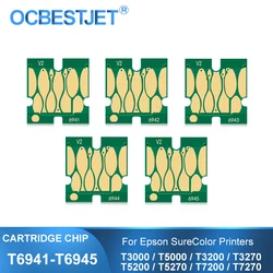 Nueva actualización T6941-T6945 T6941 Chip de cartucho de tinta para Epson SureColor T3000 T3070 T3200 T5200 T7200 T3270 T5270 T7270 T5000 T7000