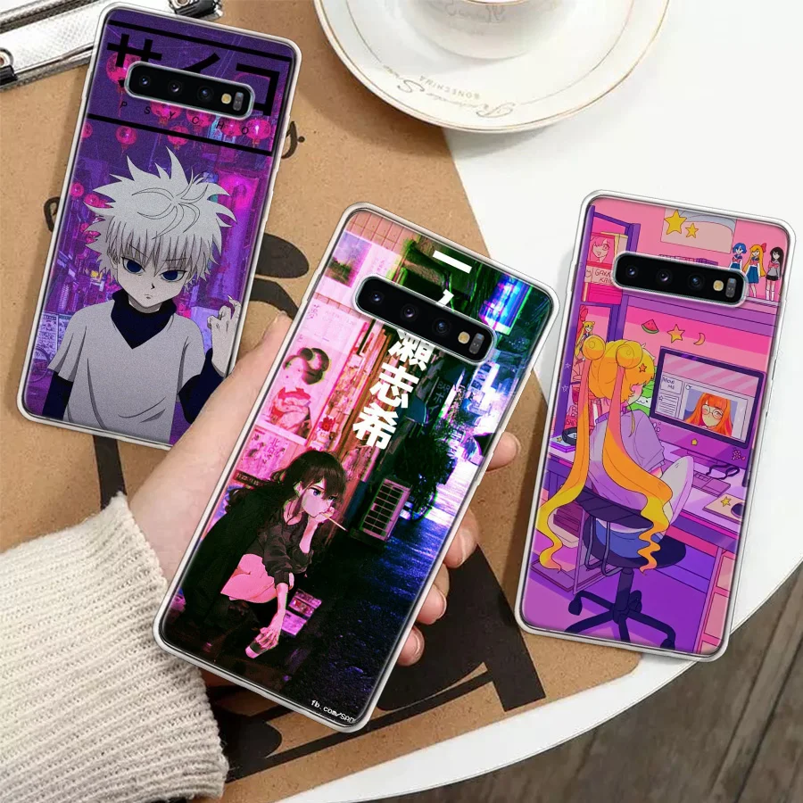 Anime Vaporwave Glitch Hot Silicon Call Phone Case For Samsung Galaxy A51 A50 A71 A70 A41 A40 A31 A30 A21S A20E A10 A6 A7 A8 A9