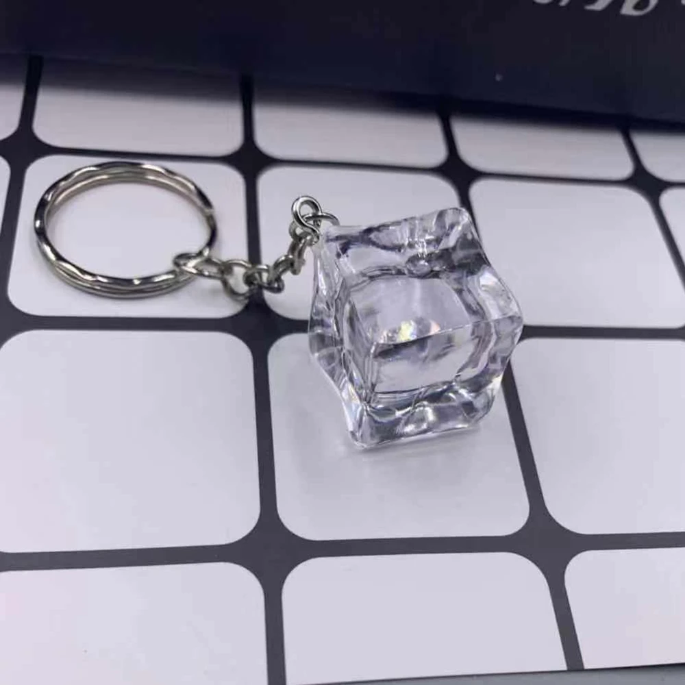 New Ice cube keychain Key Chains Key Rings Alloy Charms Gifts  Wholesale