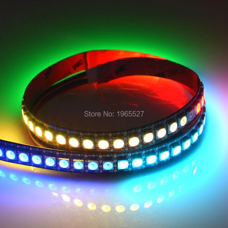 Imagem -05 - Rgb Pixel Led Luz de Tira 6pin 5050 Smd Rgb Led Built-in Hd107s Apa102 Semelhante Apa107 com Dados e Relógio 5v 144leds m Hd107s