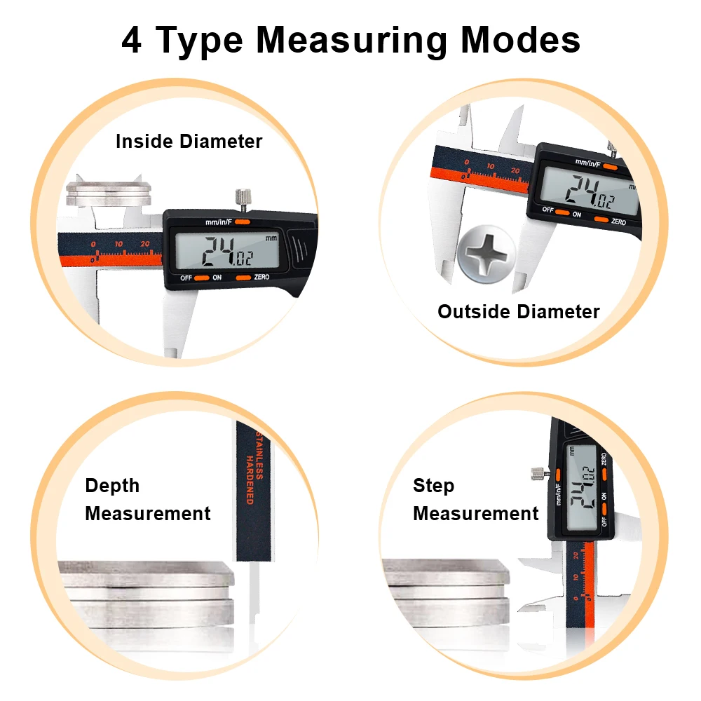 Caliper Digital Stainless Steel Calipers Fraction/ mm / Inch 150mm Electronic Vernier Caliper Metal Micrometer Measuring Tools