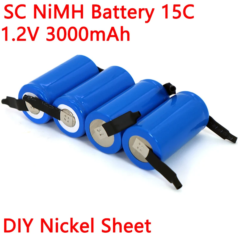 1.2v SC 3000mAh 21410 Ni-MH Rechargeable battery for Vacuum cleaner Sweeper Drone Electric drill battery DIY nickel sheet