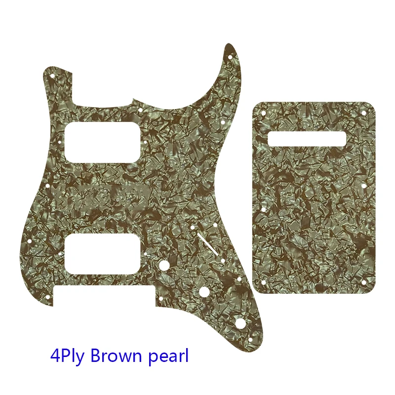 Guitar Pickguard - For US 11 Screw Holes Strat With Floyd Rose Tremolo Bridge Single HH Scratch Plate & Back Plate