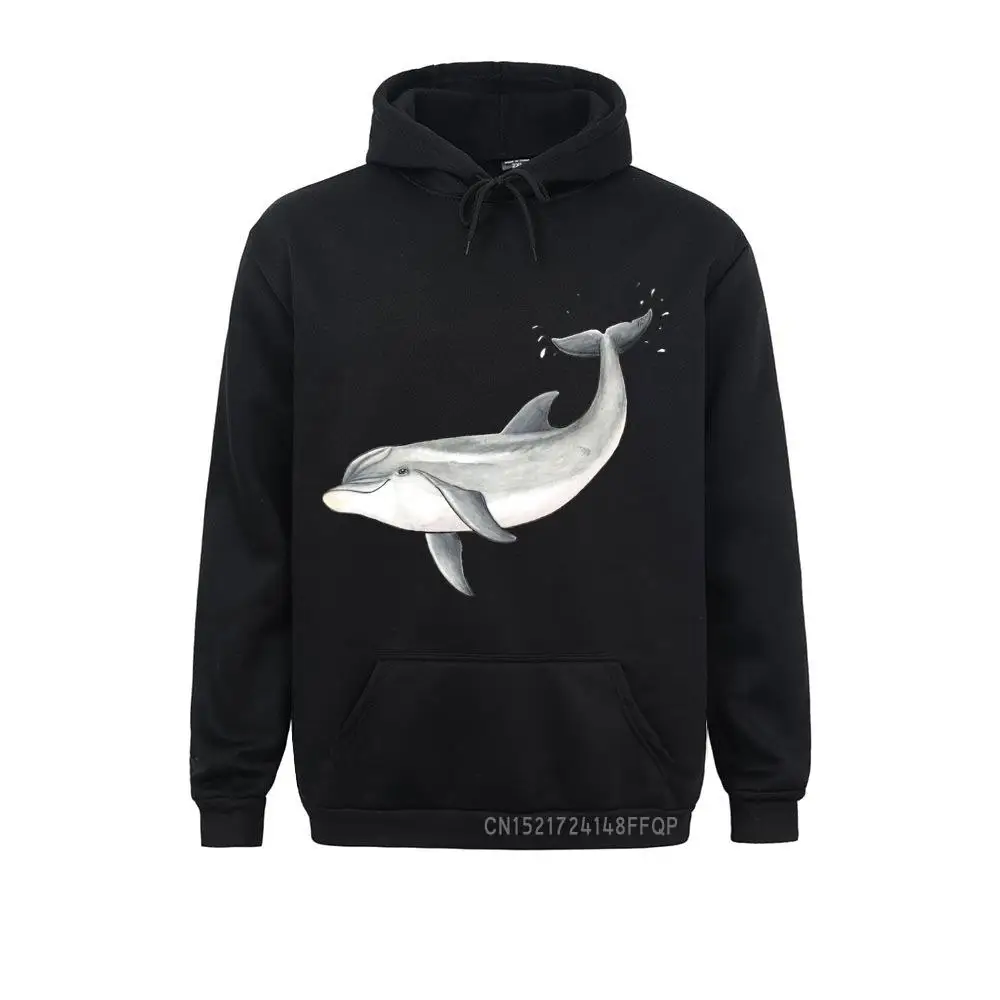 

Fashion Men Sweatshirt Hipster Hoodies Pullover Baby Dolphin Printed Pocket Casual Long Sleeve Clothing Unisex