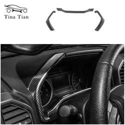 For Ford F150 RAPTOR 2017-2020 2018 XLT XL Car Accessories ABS  Carbon Fiber colour  Dash Side Instrument Panel Cover Trim