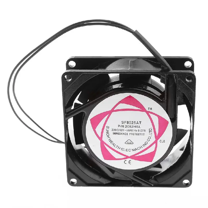 SF8025AT 2082HSL 8025 80Mm Ống Tay 220-240V AC 2 Dây Lưng Làm Mát A6HB